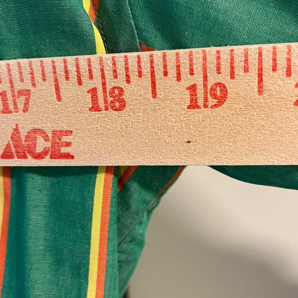 Gorgeous, Ralph Lauren Vtg Cotton, EUC Green,Orange Yellow Shirt 4 Heart Chakra. - Picture 3 of 6